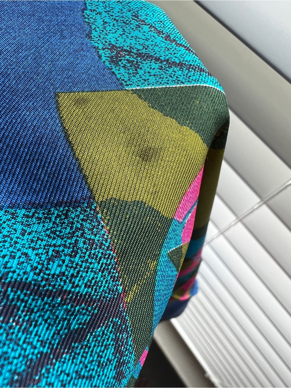Christian Lacroix Vibrant Floral Silk Scarf in Blue, Pink & Green - Picture 8 of 8